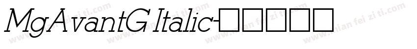MgAvantG Italic字体转换